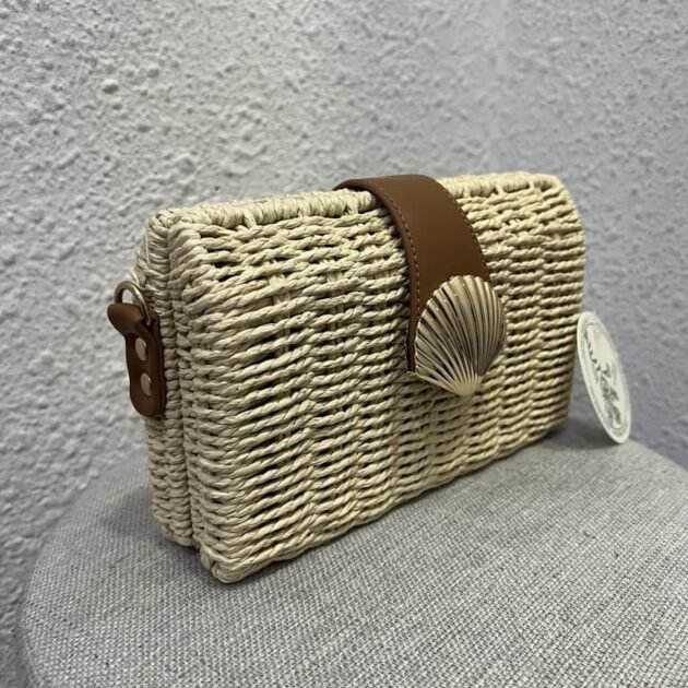 sac en paille coquillages